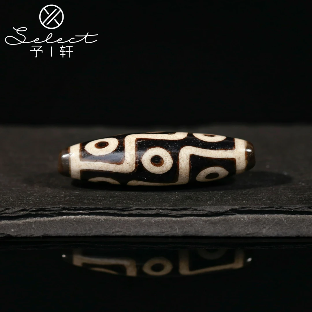 予轩出品；行运任晓攀亲工炫玥老料超顶折线九眼50.5*14mm天珠吊坠