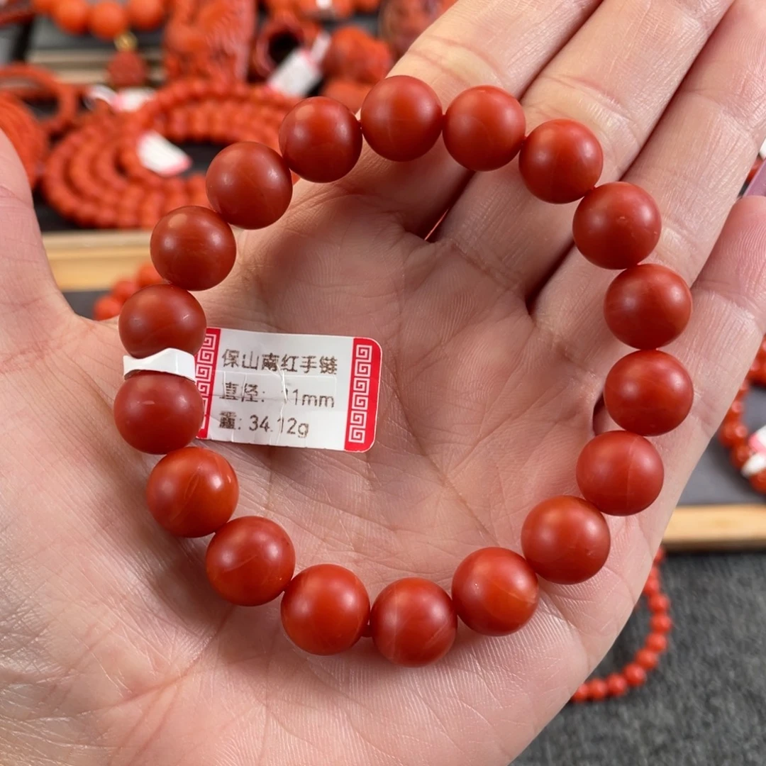 南红玛瑙未镶嵌手链保山南红单圈