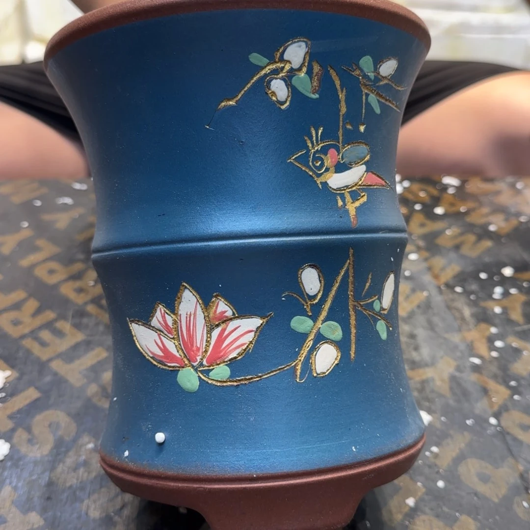 紫砂花盆瑕疵是我