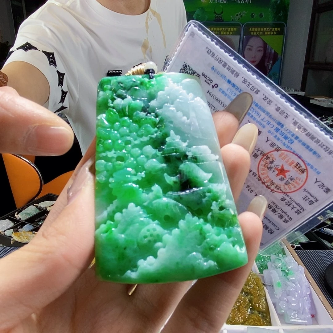 颈饰未镶嵌翡翠c***毛翡翠