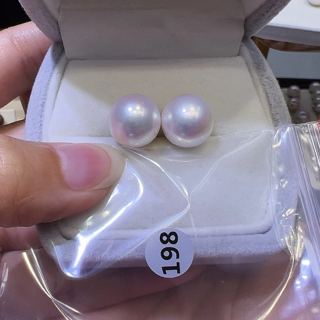 魚***°淡水珍珠耳饰银S925镶嵌