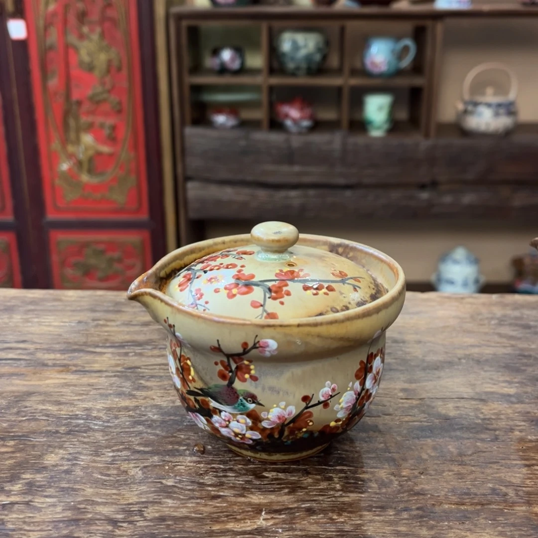 柴烧手工手绘陶瓷