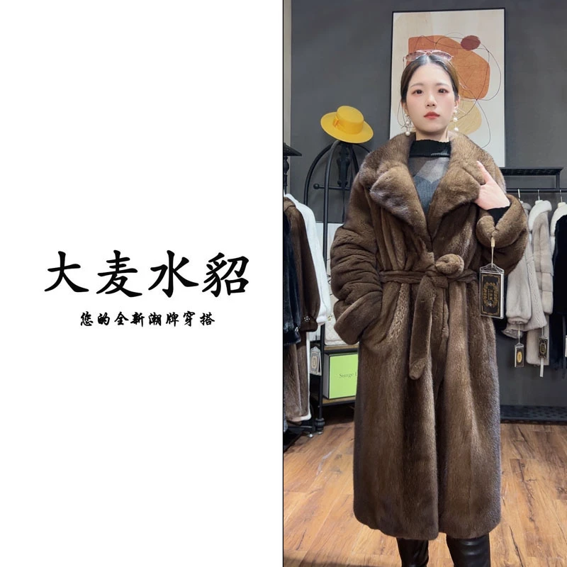 【2024设计师】定制款 咖啡本色 原生态色系 水貂女装外套冬季886
