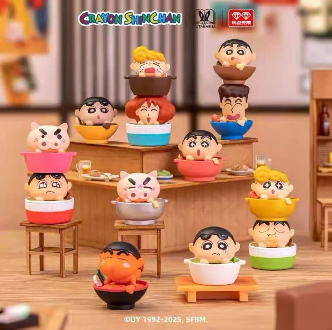 蜡笔小新拉面系列叠叠乐盲盒