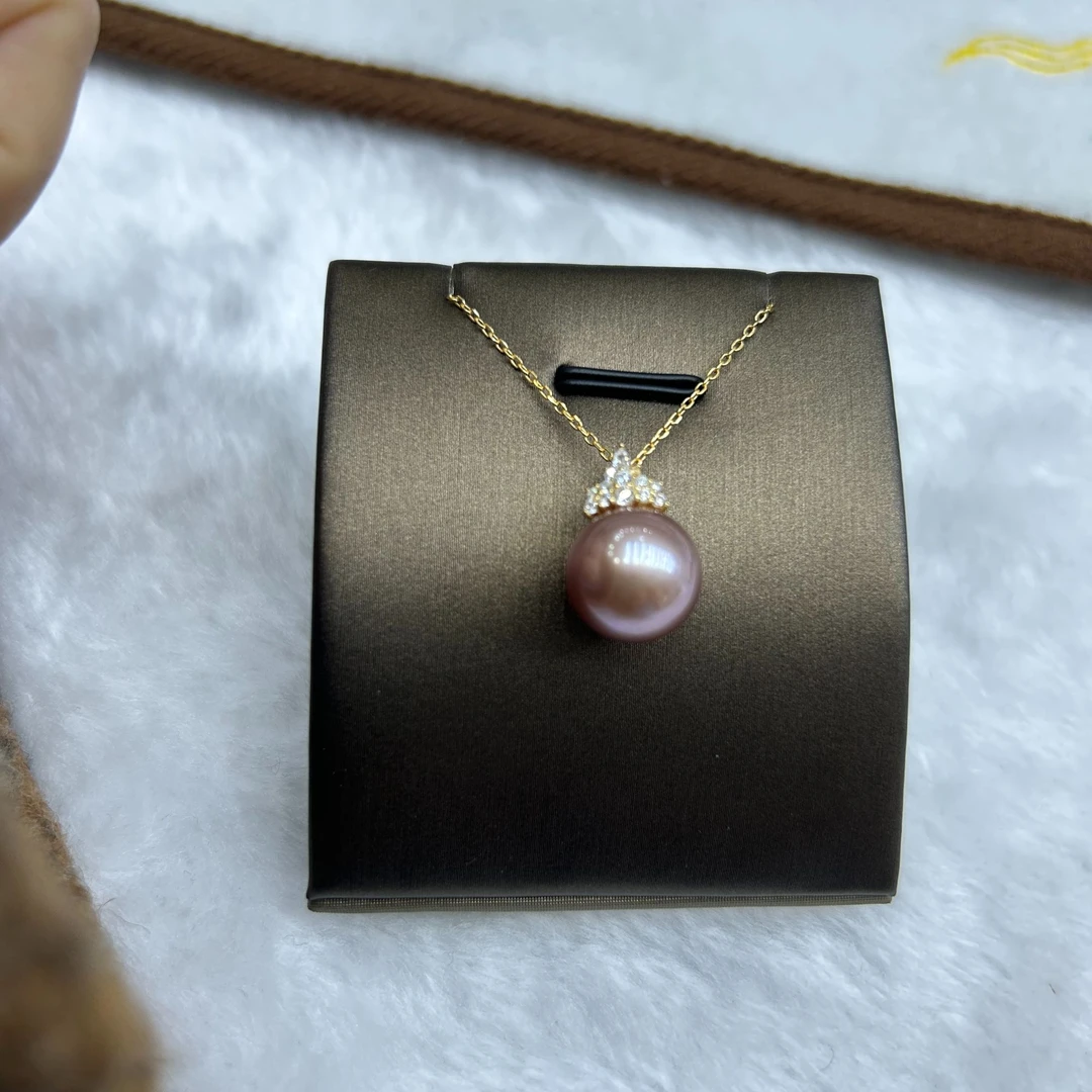 【新人开播福利】天然淡水珍珠吊坠紫色气质女王款时尚s925银梦幻