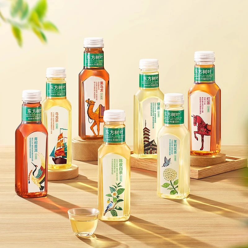 农夫山泉东方树叶500ml5瓶茉莉花茶青柑普洱茶陈皮白茶无糖茶饮料