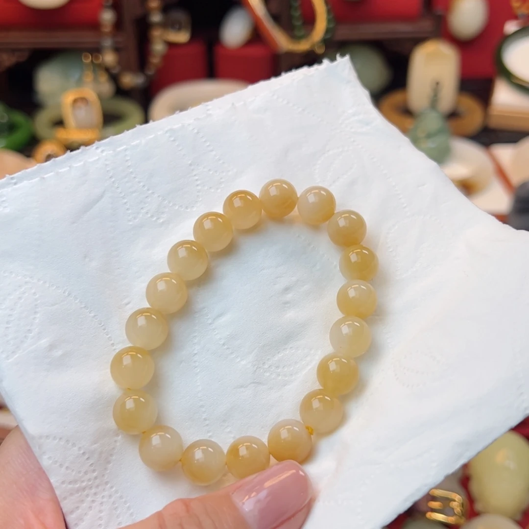 和田玉手串未镶嵌