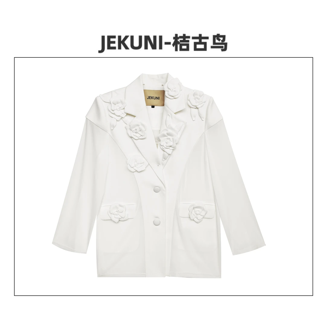 JEKUNI/桔古鸟【美人滤镜】时尚气质西装百搭休闲常规款西服白色