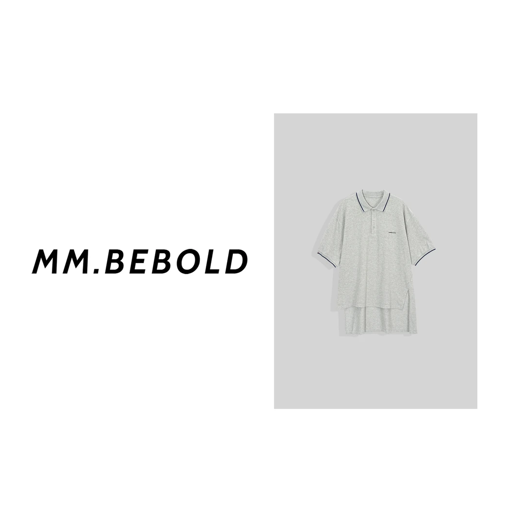 【妙姐精选】平仄  棉100 长后摆不对称设计短袖POLO衫T恤XYXS818