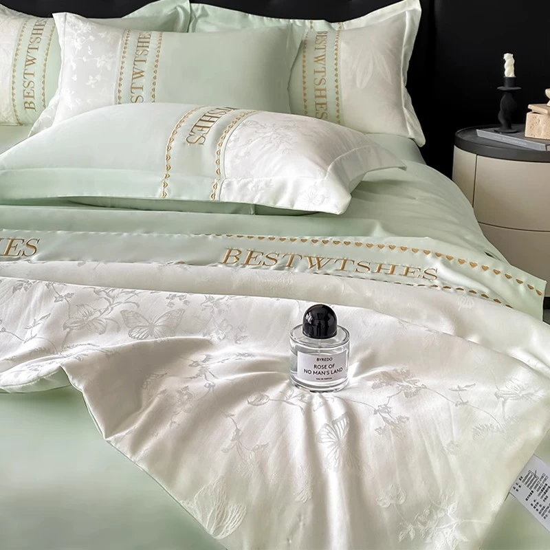 路约威格夏季轻奢高级感水洗夏凉被四件套冰丝滑凉感被子可机洗空