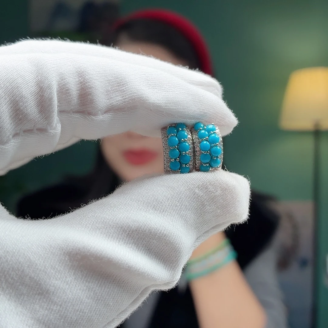 绿松石银S925镶嵌珠宝奇石