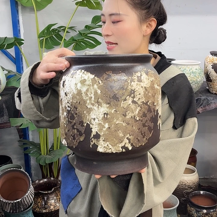 20×27 -粗陶花盆有孔-买买买
