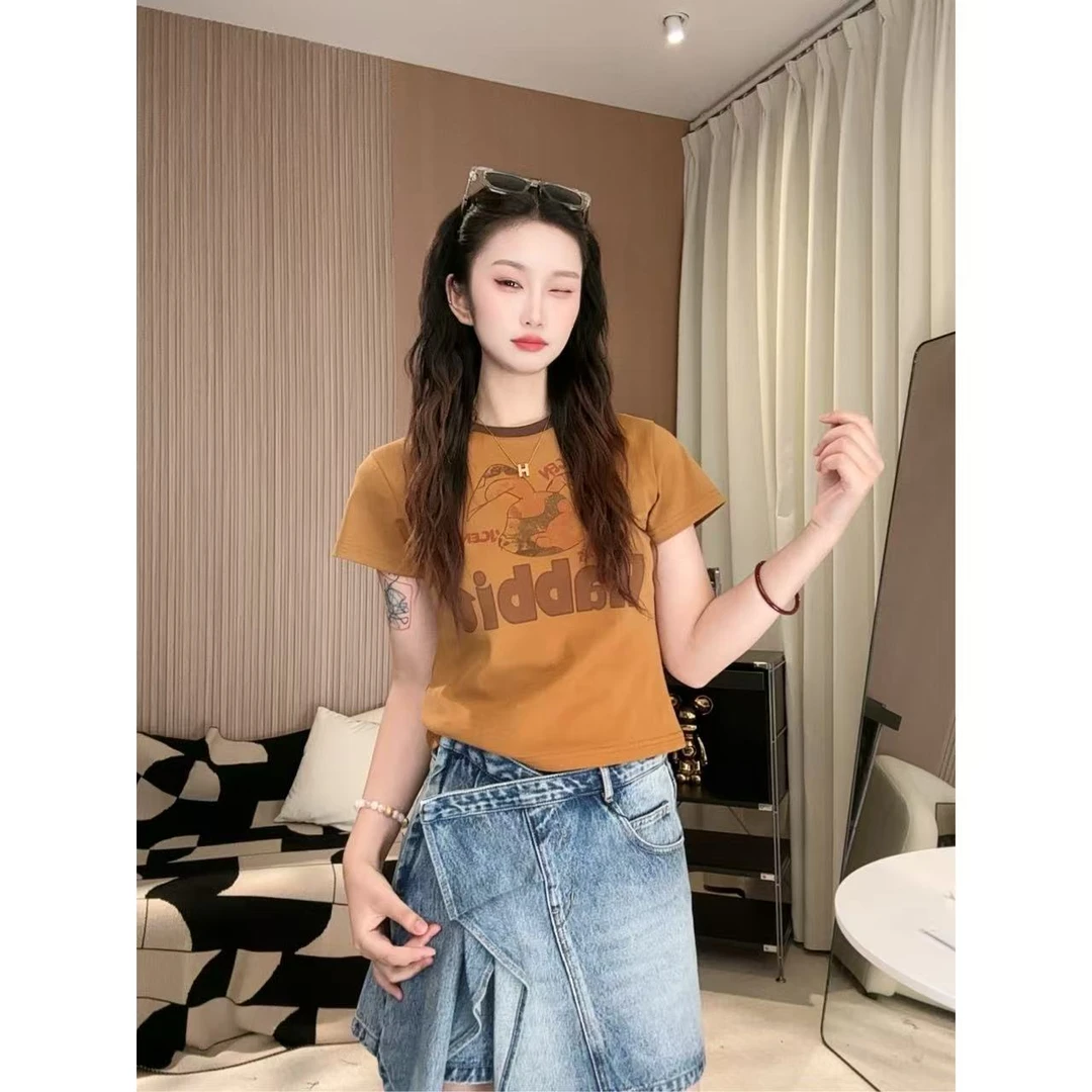 ANGEL HUE-春夏现货48h「俏皮小兔」减龄舒适显瘦软糯休短袖T恤410