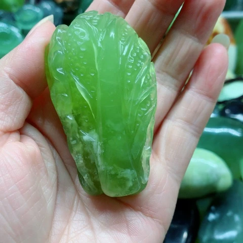 未镶嵌蛇纹石玉手把件