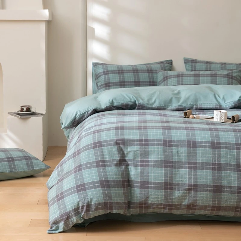 直播  ZC色织水洗棉简约无印风全棉套件--NX