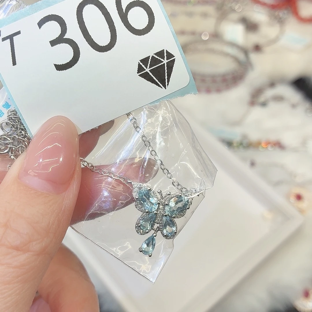 银S925镶嵌颈饰托帕石