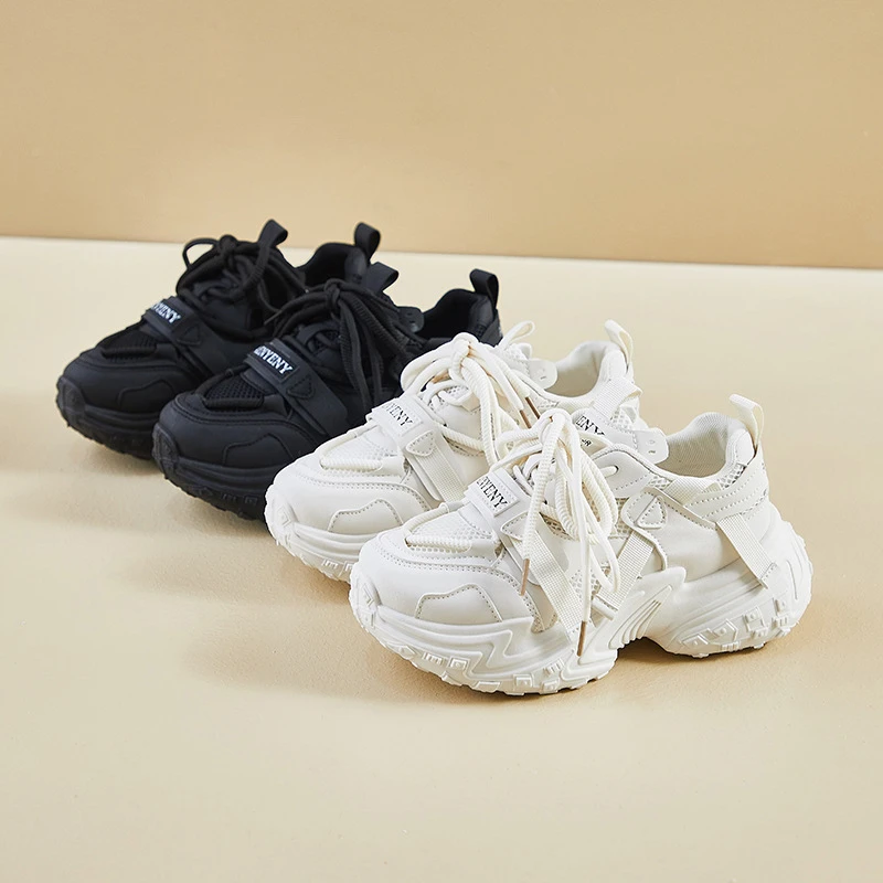 【明星同款】ins韩版新款老爹鞋女2025春夏季学生跑步运动厚底增
