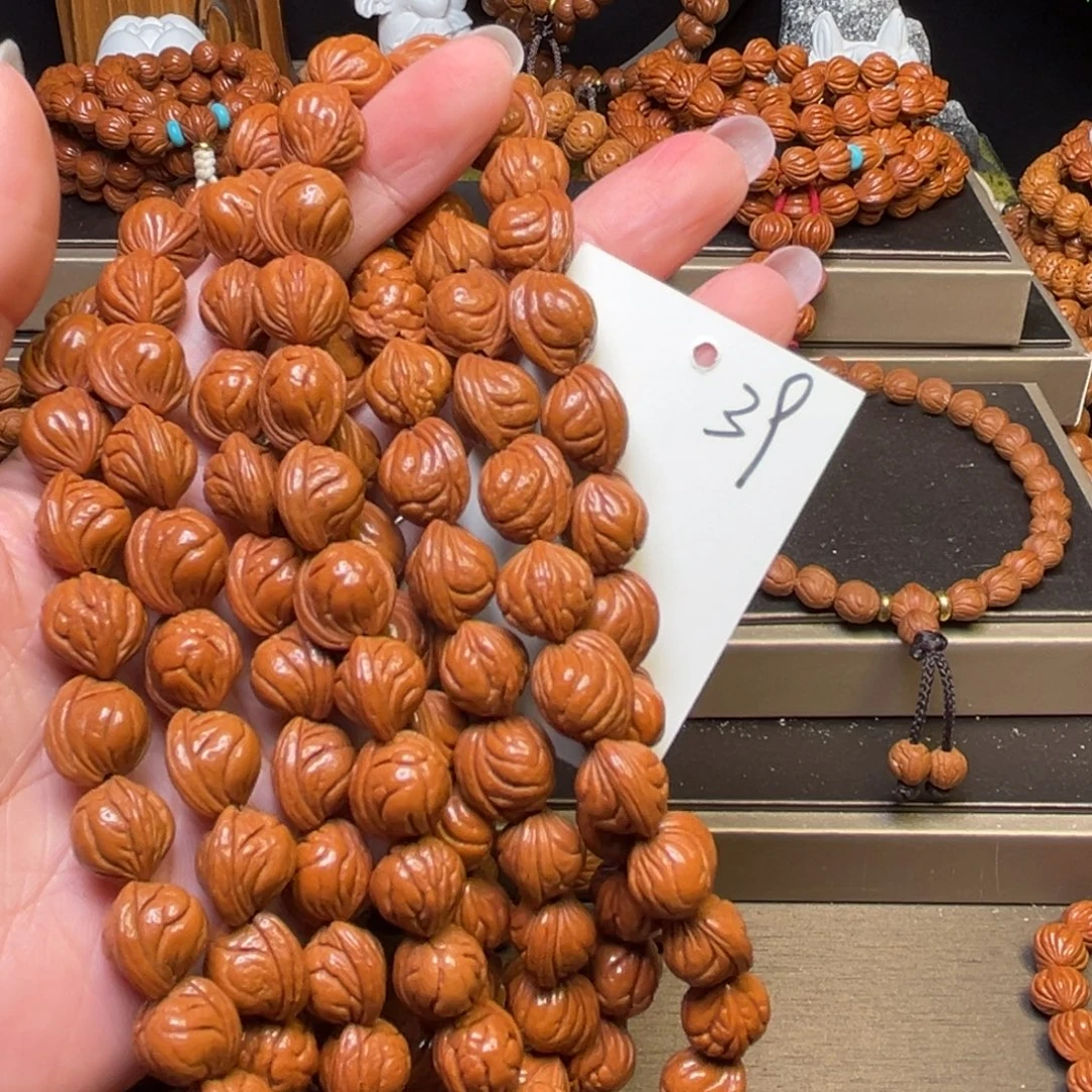 手串桃核野生玉龙脊小龙纹11精品无修108脖挂