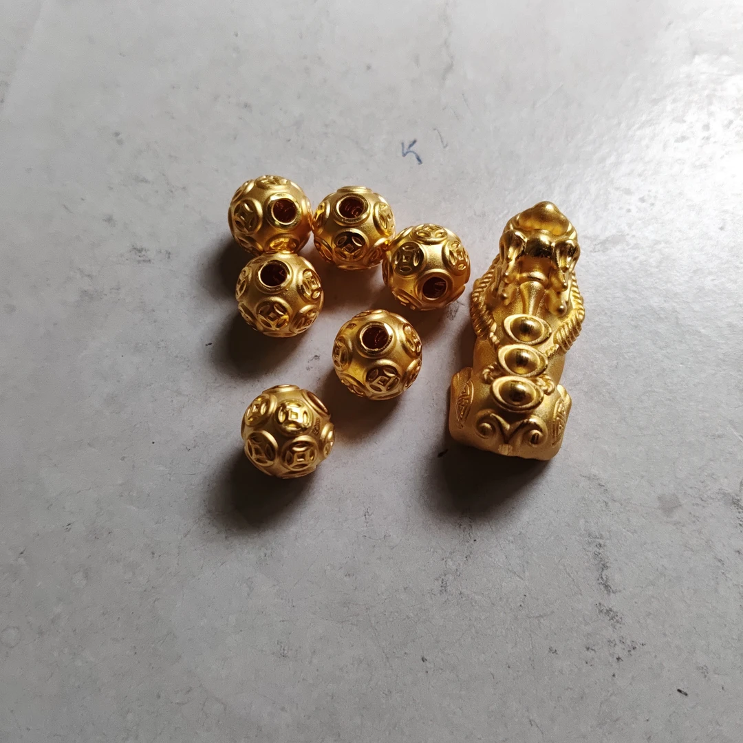 金元宝足金999貔貅珠子首饰