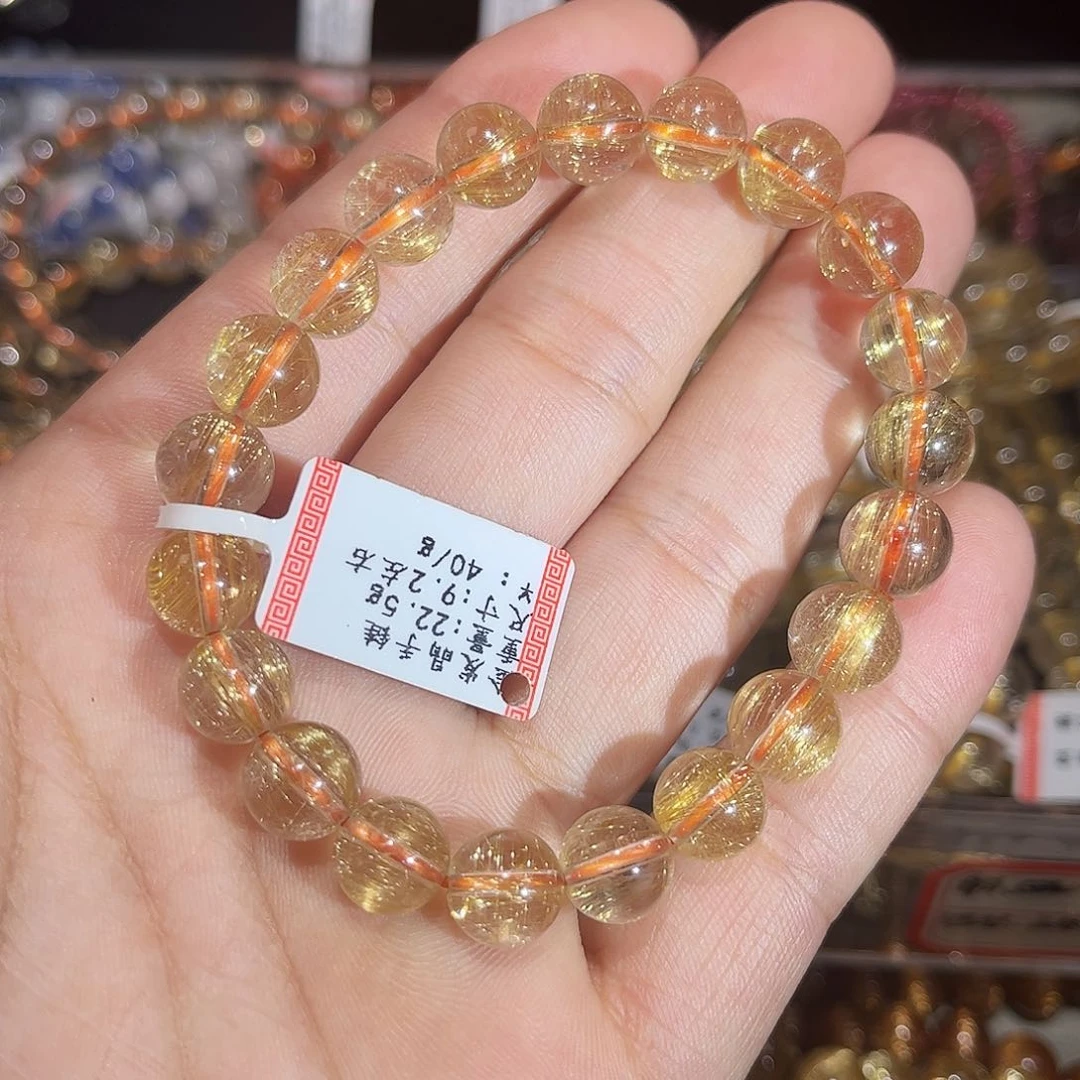 水晶手链未镶嵌金发晶手串