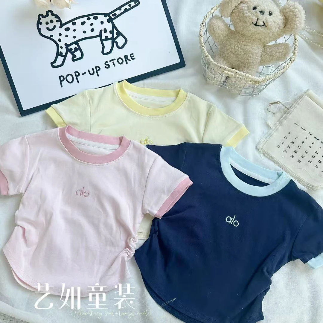 番茄家*【一件穿出调】夏季上新洋气韩版刺绣收腰T恤D-W866