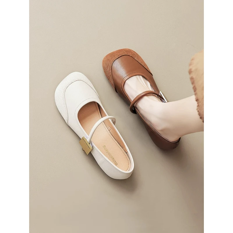 法式绝美玛丽珍鞋女平底复古软底2025新款春秋温柔大码芭蕾小单鞋