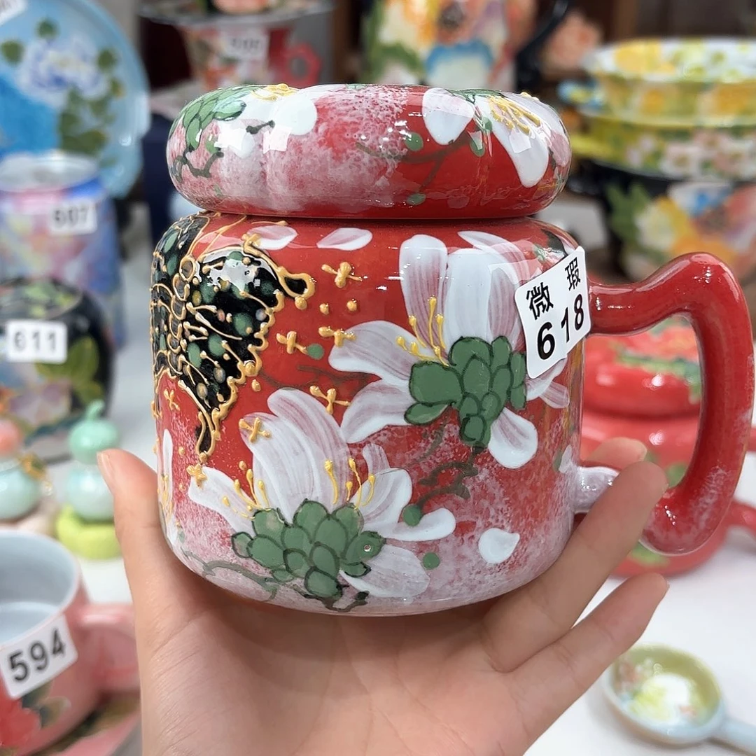 景德镇手绘高温釉下彩陶瓷茶具