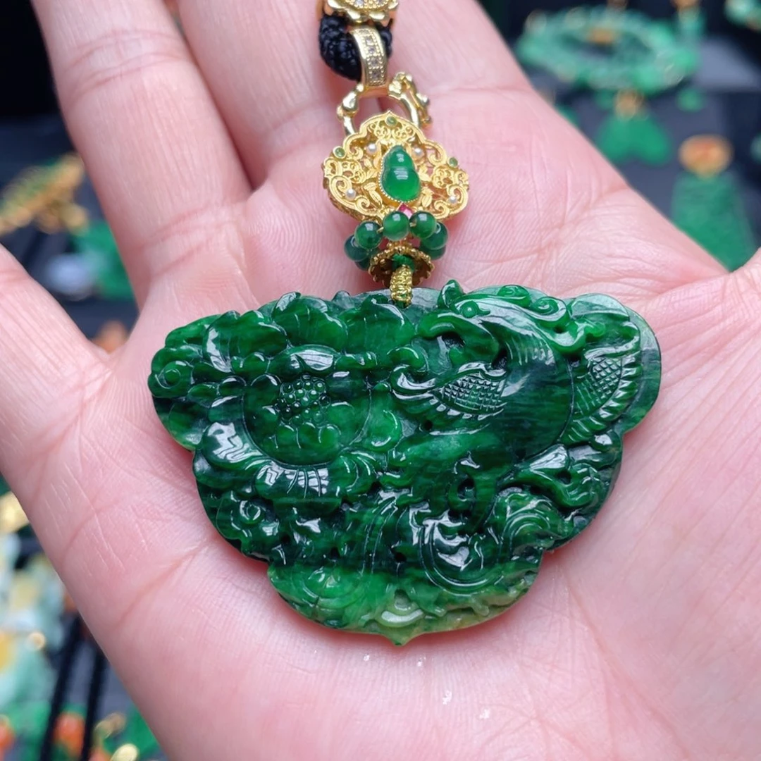 翡翠银S925镶嵌颈饰