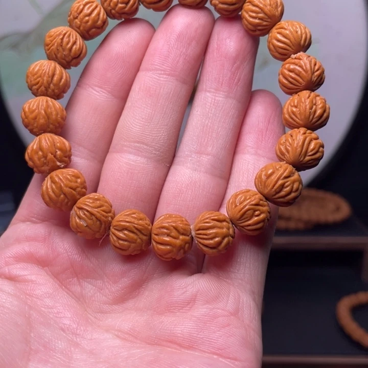 手串桃核13金蟾手串
