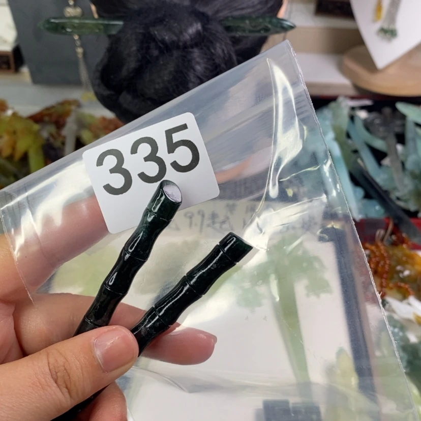 【闪购商品】岫玉发饰未镶嵌冷*