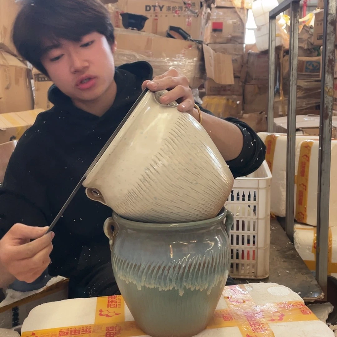 红陶宜兴紫砂花盆