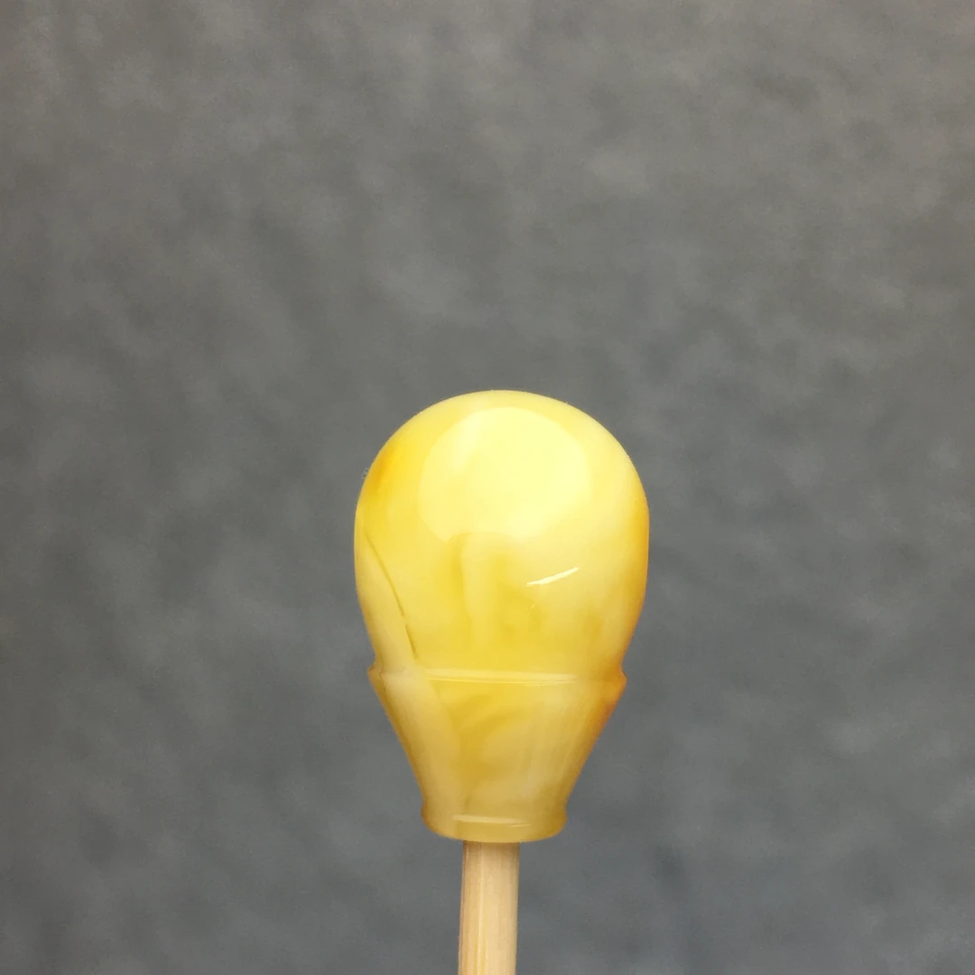 微瑕蜜蜡三通 对孔11.3mm厚11.8mm原石手作天然原矿保真无优化
