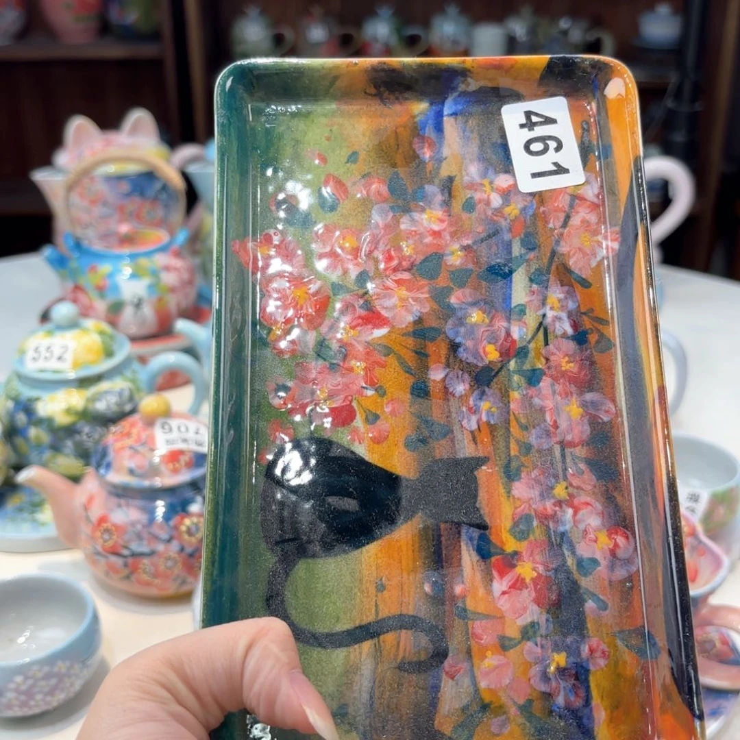景德镇手绘高温釉下彩陶瓷茶具