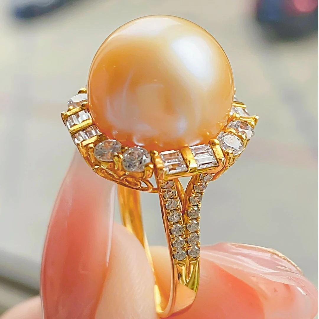 奢华大气南洋金珍珠戒指