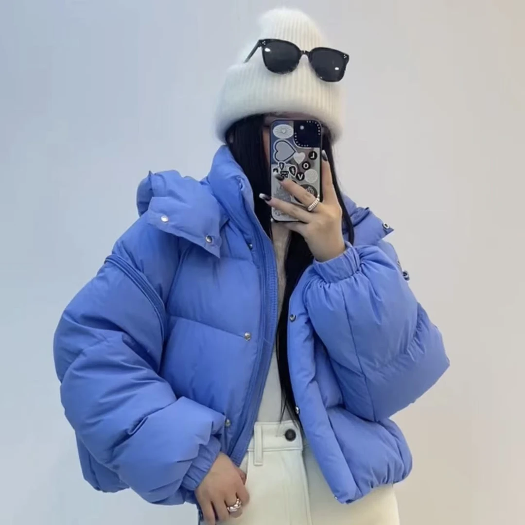 6396短款羽绒服女装长款女士百搭外套韩版加厚宽松