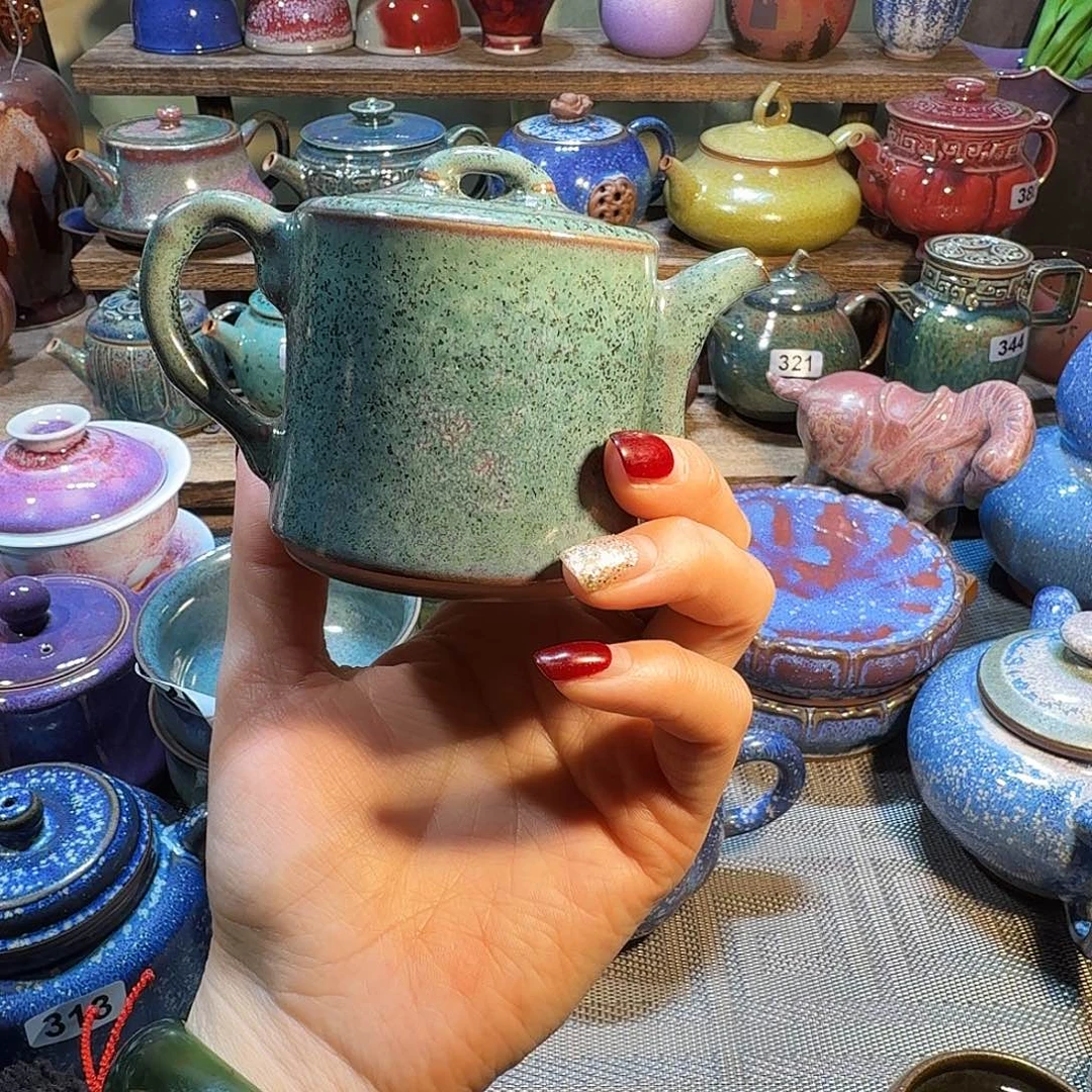 茗欣钧窑高温钧瓷微瑕