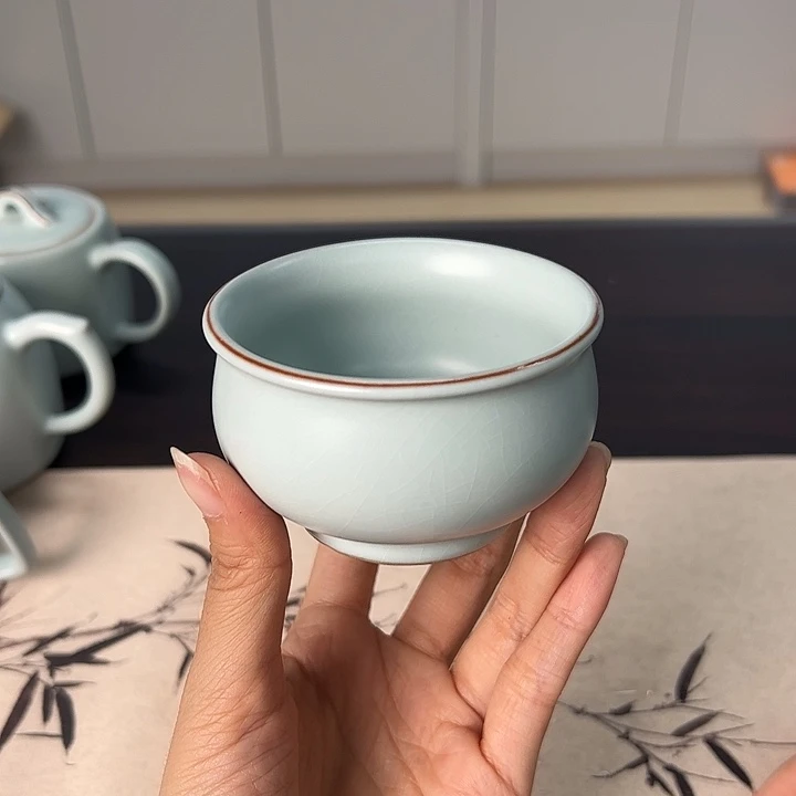 龙泉云间青瓷小米茶器