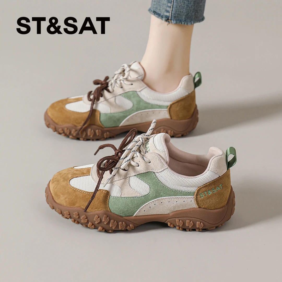 星期六百搭德训鞋女2025秋季新款爆款休闲运动鞋轻便复古增高女鞋