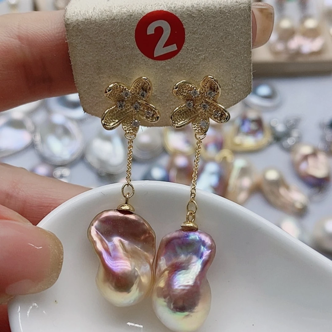 【闪购商品】淡水珍珠耳饰银S925镶嵌