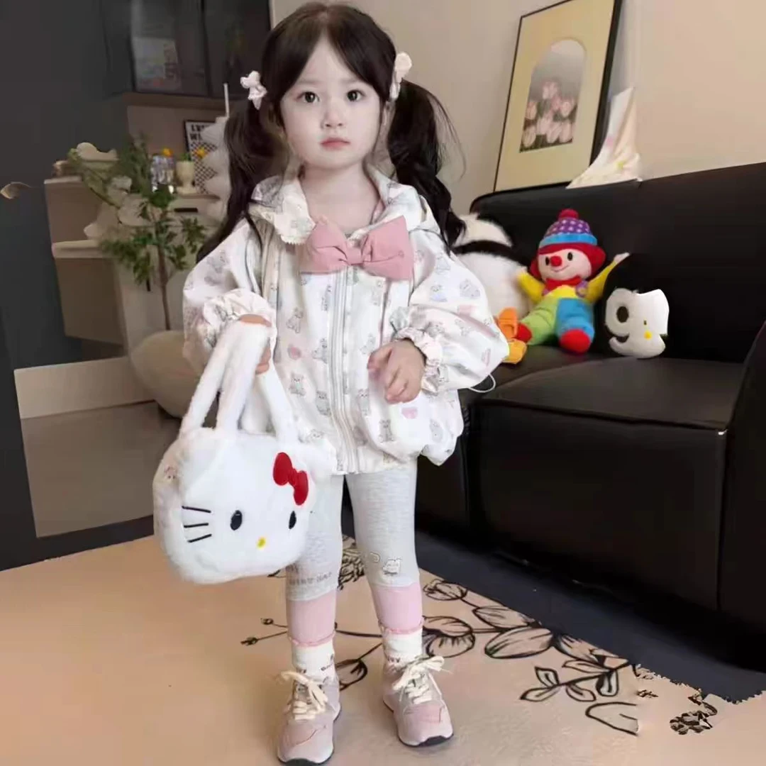 女童外套春秋季2025新款女孩宝宝衣服秋款韩系风衣洋气装秋装套装