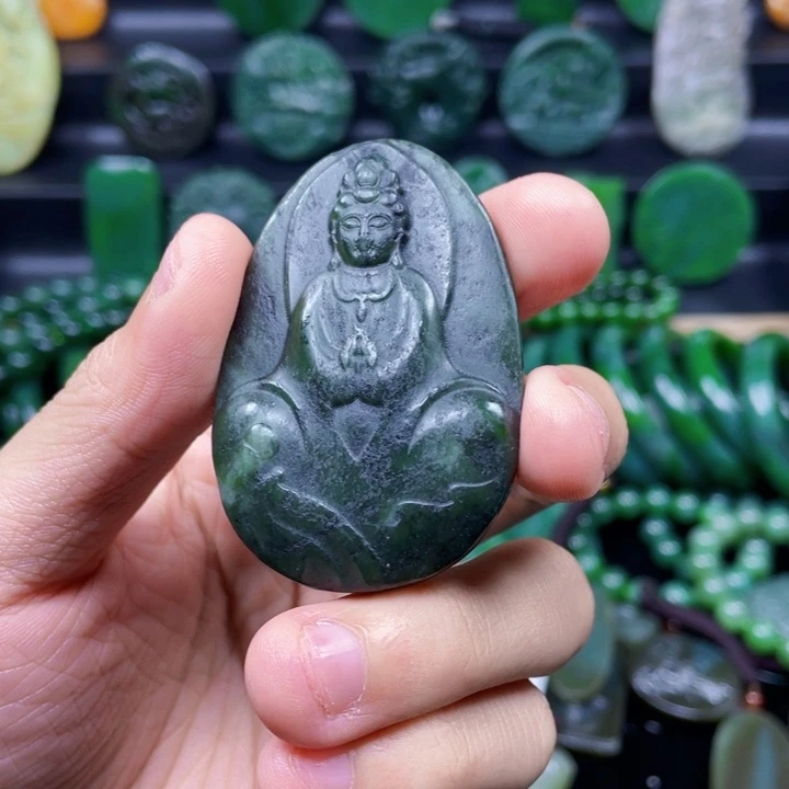 和田玉未镶嵌挂件