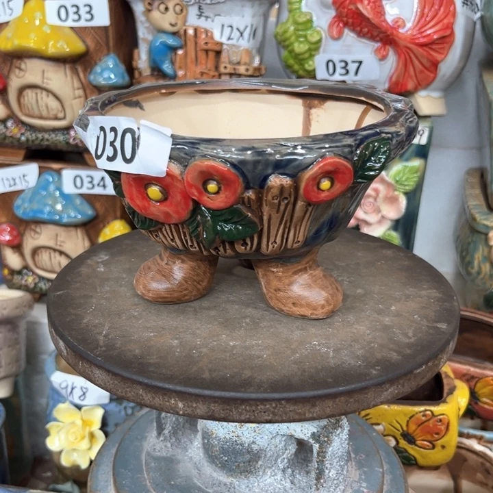 紫砂花盆粗陶材质多肉花盆