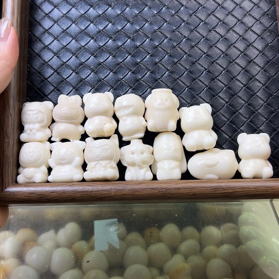 菩提根/象牙果手串瑕疵白混888