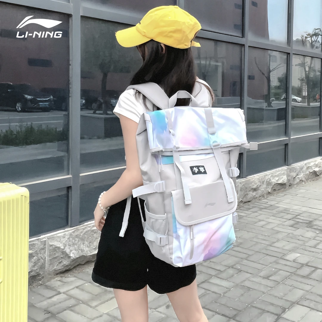 李宁双肩包大容量篮球包户外包防水高中大学生运动