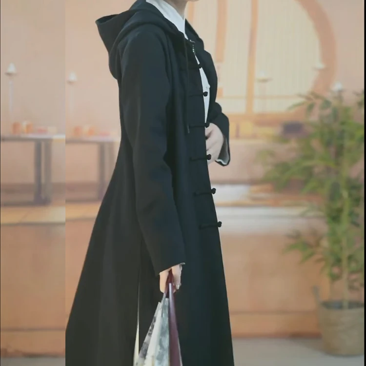 (男女同款冬装）带帽男士汉服男装潮古装禅服男士汉服男款