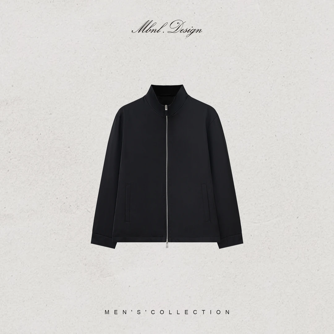 MBNL-F「杰尼.Goose」南海云男装90白鹅绒蚕丝螺纹夹克LL-WYR7012