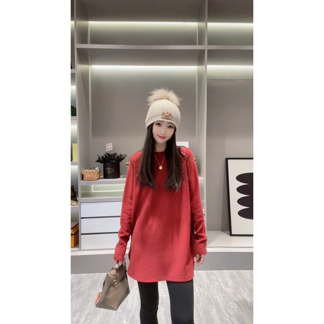 【下摆裁剪】CHUN家秋季百搭宽松圆领针织上衣