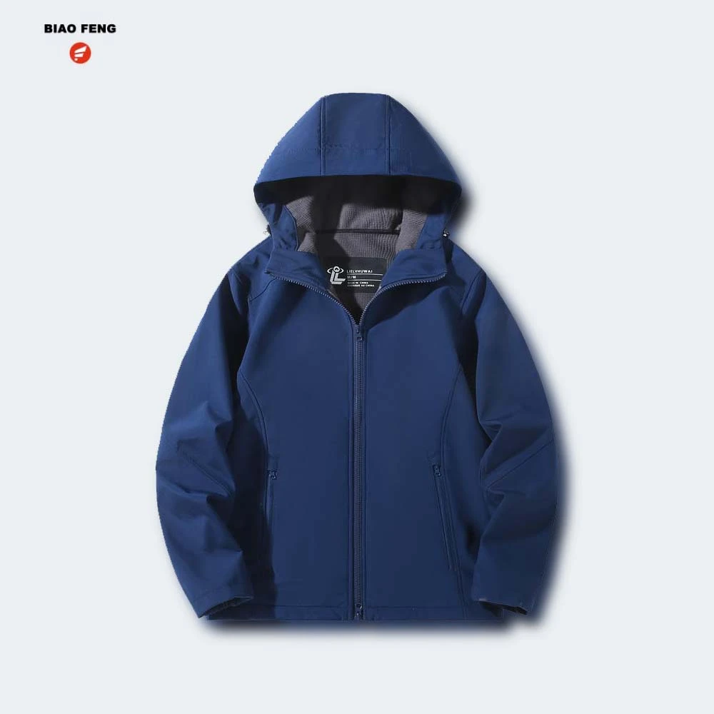 标锋连帽防风加绒轻户外连帽夹克冲锋衣拉链保暖防水运动训练情侣