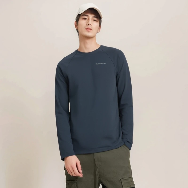 春秋男款户外运动透气速干长袖T恤男款防晒UPF50+