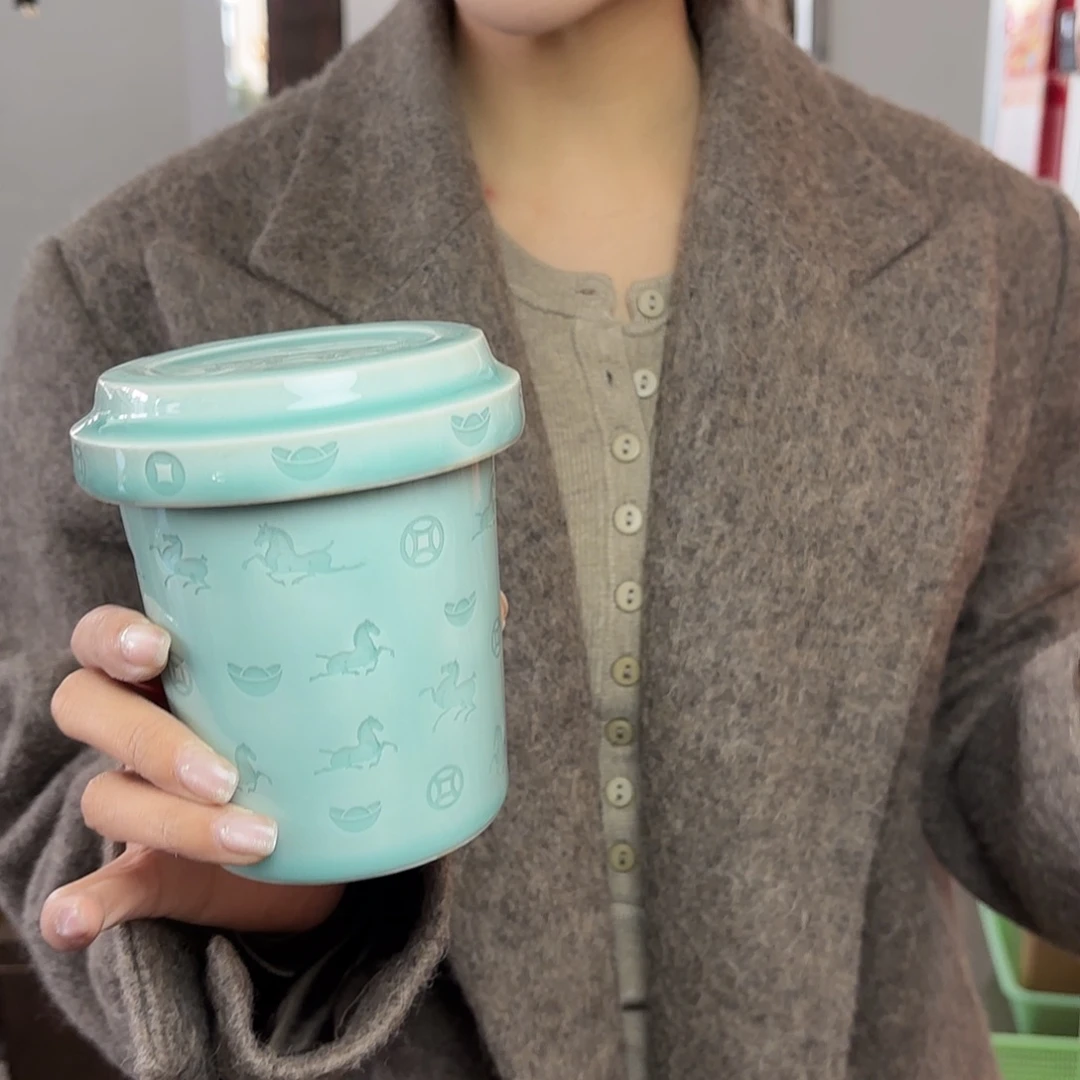 龙泉云间青瓷小米茶器